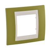 Единична рамка, Schneider, Unica Plus, едно гнездо, цвят ярко зелен, MGU6.002.566