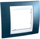 Single frame, Schneider, Unica Plus, 1-gang, glacier blue color, MGU6.002.854