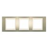 Хоризонтална рамка, Schneider, Unica Plus, три гнезда, шампанско сив, MGU6.006.524