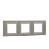 Horizontal frame, Schneider, Unica Plus, 3-gang, sand color, MGU6.006.567