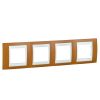Horizontal frame, Schneider, Unica Plus, 4-gang, orange color, MGU6.008.869