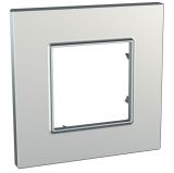 Single frame, Schneider, Unica Quadro, 1-gang, silver color, MGU6.702.55