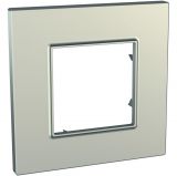 Single frame, Schneider, Unica Quadro, 1-gang, titanium color, MGU6.702.57