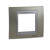 Single frame, Schneider, Unica Top, 1-gang, opal titanium color, MGU66.002.095