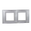 Horizontal frame, Schneider, Unica Top, 2-gang, glossy chrome color, MGU66.004.010