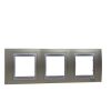 Horizontal frame, Schneider, Unica Top, 3-gang, opal titanium color, MGU66.006.095