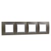 Horizontal frame, Schneider, Unica Top, 4-gang, onyx copper color, MGU66.008.096