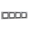 Horizontal frame, Schneider, Unica Top, 4-gang, top white color, MGU66.008.292