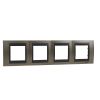 Horizontal frame, Schneider, Unica Top, 4-gang, onyx copper color, MGU66.008.296