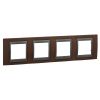 Horizontal frame, Schneider, Unica Top, 4-gang, tobacco color, MGU66.008.2M4