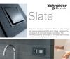 Single cover frame for wall socket and light switch  Unica Class Schneider Electric MGU68.002.7Z1, dark grey stone - 2