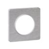 Декоративна рамка, единична, драскан алуминий/бял, PC/алуминий, S520802K