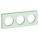 Decorative frame, triple, ice green/aluminium, PC/acrylic, S530806S