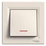 Light switch 2-way, 10A, 250VAC, for built-in, beige, EPH1500323