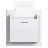 Light switch for key card, 10A, 250VAC, for built-in, white, EPH6200121
