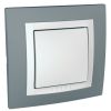 Light switch 1pole single, 10A, 250VAC, for built-in, white/grey, MGU10.201.858D