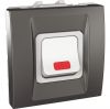 Light switch 1pole 2-circuits single, 20A, 250VAC, for built-in, graphite, MGU3.224.12S