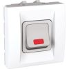 Light switch 1pole 2-circuits single, 20A, 250VAC, for built-in, white, MGU3.224.18S