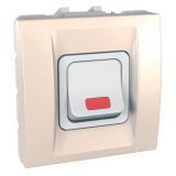 Light switch 1pole 2-circuits single, 20A, 250VAC, for built-in, ivory, MGU3.224.25S