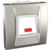 Light switch 1pole 2-circuits single, 20A, 250VAC, for built-in, silver, MGU3.224.30S