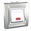 Light switch 1pole 2-circuits single, 32A, 250VAC, for built-in, silver, MGU3.232.30S