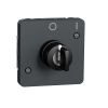 Light switch one-way single, 3A, 230VAC, for built-in, gray, MUR35062