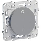 Light switch two-circuit double, 16A, 250VAC, for built-in, silver, S530262