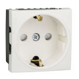 Single socket outlet, 16A, 250VAC, white, for built-in, schuko, ETK21045E