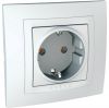 Single socket outlet, 10~16A, 250VAC, white, for built-in, schuko, MGU10.036.18D