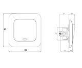 Single Electric Switch 250 VAC, 16A, LEXA M-R2K2D, deviatore, white - 2 - Vikiwat Single Electric Switch 250 VAC, 16A, LEXA M-R2K2D, deviatore, white - 2