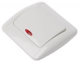 Single Electric Switch 250 VAC, 16A, LEXA M-R2K2D, deviatore, white - 1 - Vikiwat Single Electric Switch 250 VAC, 16A, LEXA M-R2K2D, deviatore, white - 1