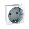 Single socket outlet, 16A, 250VAC, white, for built-in, schuko, MGU3.036.18