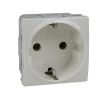 Single socket outlet, 16A, 250VAC, ivory, for built-in, schuko, MGU3.037.25