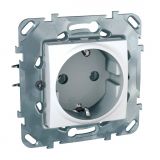 Single socket outlet, 16A, 250VAC, white, for built-in, schuko, MGU50.036.18Z