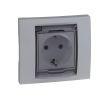 Single socket outlet, 16A, 250VAC, white, for built-in, schuko, MGU61.037.18