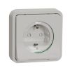 Single socket outlet, 16A, 250VAC, white, for built-in, schuko, MUR39132 - 1