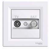 TV-SAT ending socket, for built-in, white color, EPH3400121