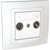 TV-R ending socket, for built-in, white color, MGU10.451.18D