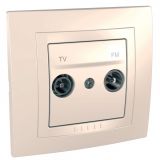 TV-R ending socket, for built-in, ivory color, MGU10.451.25D