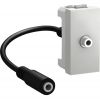 Socket for audio, single, 3.5mm, for built-in, silver, MGU3.433.30