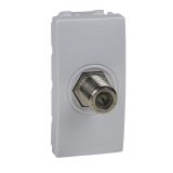 Coaxial cable ending socket, for built-in, white color, MGU3.468.18