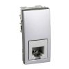 Single telephone socket, for built-in, silver color, MGU3.490.30