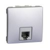 Single telephone socket, for built-in, silver color, MGU3.492.30