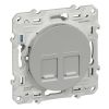 Socket for computer, double, RJ45, for built-in, silver, S530486