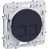 Socket for computer, double, RJ45, for built-in, anthracite, S540485