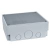 Box for floor, 183x183x95mm, for built-in, PP, light gray, ISM50320