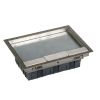 Box for floor, 276x199x82mm, for built-in, steel, silver, ISM51638