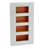 Box console, 296x166x58.75mm, for built-in, ASA, ivory, U22.744.25