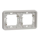 Mounting frame, double, white, PC, MUR39101