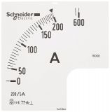 Скала 0-200A за амперметър 16003